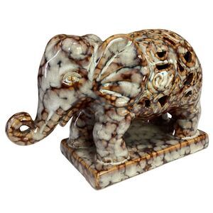 Midwood Outdoors by Designs Ceramic Elephant Decorative Glazed Ceramic Indian St